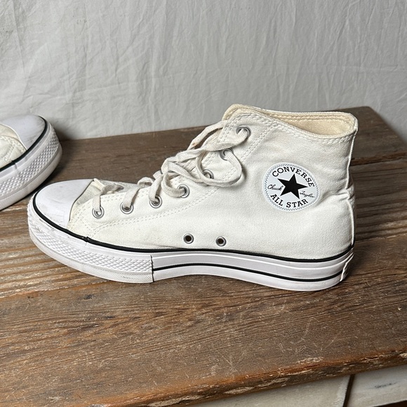 Classic Cream High-Top Sneakers - Picture 7 of 7